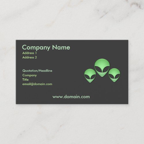 Alien Trio Business Card