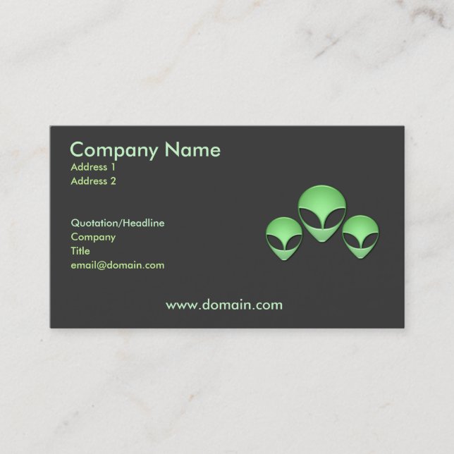 Alien Trio Business Card (Front)