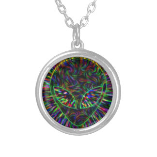 Alien Trip Silver Plated Necklace