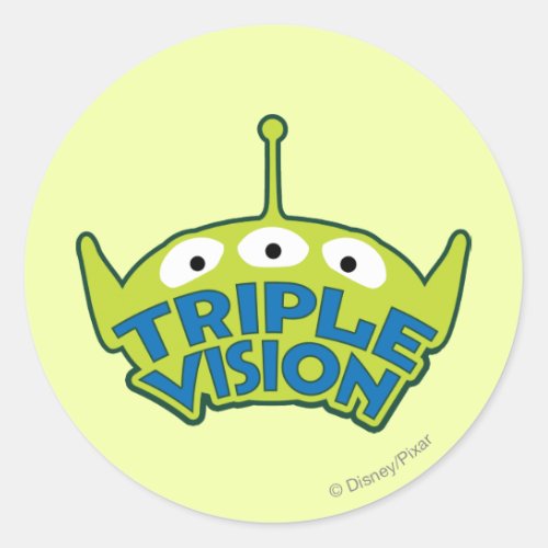 Alien Triple Vision Classic Round Sticker