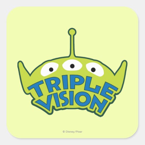 Alien Triple Vision Square Sticker