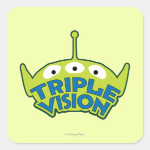 Alien Triple Vision Square Sticker