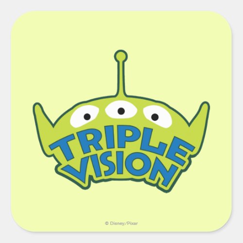 Alien Triple Vision Square Sticker