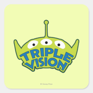 Alien Triple Vision Square Sticker