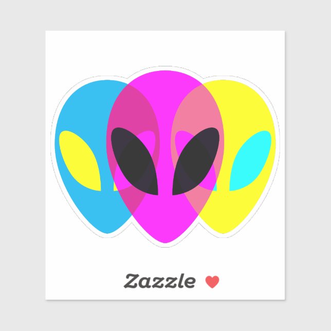 Alien tryptic Extraterrestrial cmyk Sticker (Sheet)