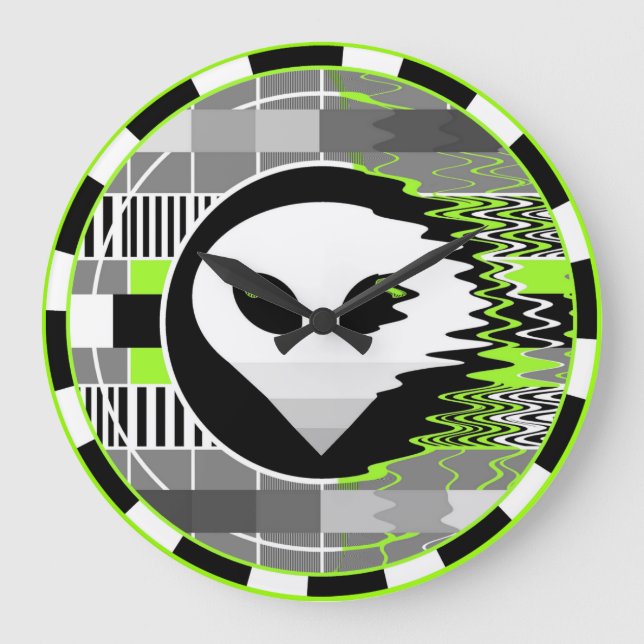 Alien TV clock round (Front)