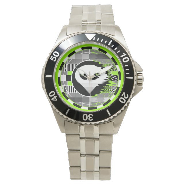 Alien TV Round classic stainless steel watch (Front)