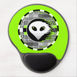 Alien TV Round gel mousepad green