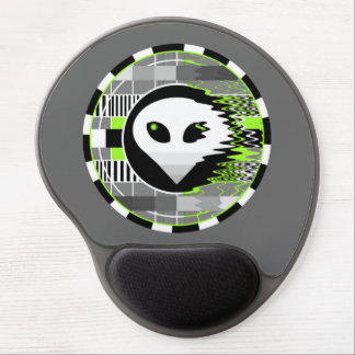 Alien TV Round gel mousepad grey