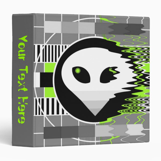 Alien TV 'Text' ring binder 2 sided (Front/Spine)