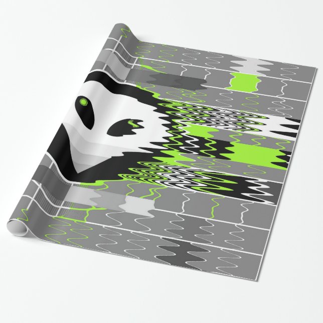 Alien TV wrapping paper (Unrolled)