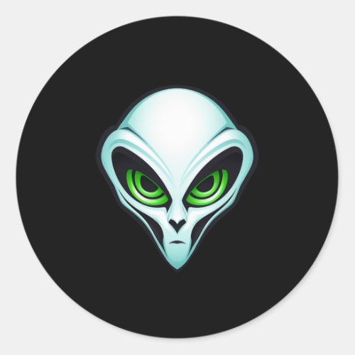 Alien UFO Abduction Space Birthday Party  Classic Round Sticker