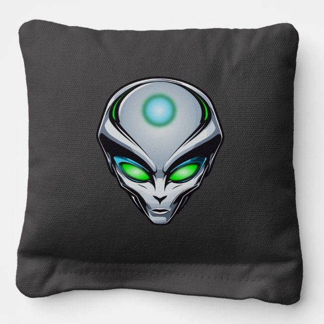 Alien UFO Abduction Space Birthday Party  Cornhole Bags (Front)