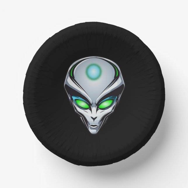 Alien UFO Abduction Space Birthday Party  Paper Bowls (Front)