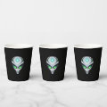 Alien UFO Abduction Space Birthday Party Paper Cups | Zazzle