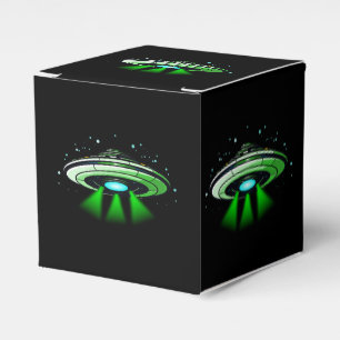 Alien UFO Abduction Spaceship Birthday Party Favor Boxes