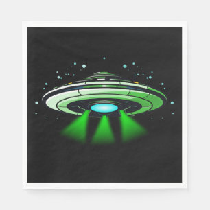 Alien UFO Abduction Spaceship Birthday Party  Napkins