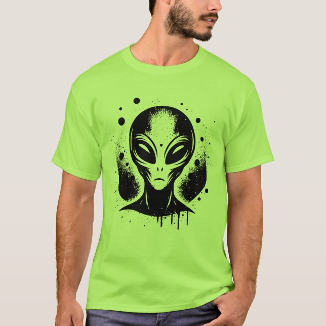 Alien UFO Area 51 Grey Alien Invasion Sci Fi Space T-Shirt (Front)