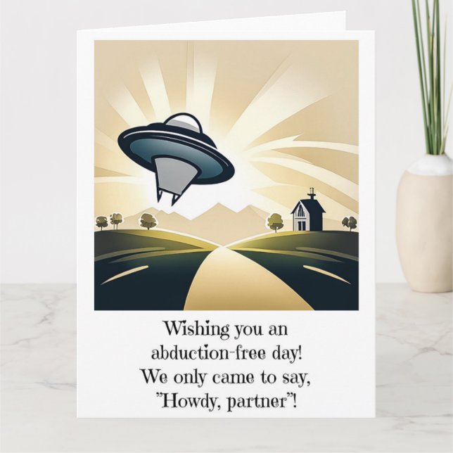 Alien UFO Big Card (Front)