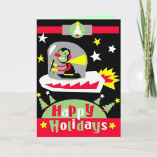 "Alien UFO" Christmas Card