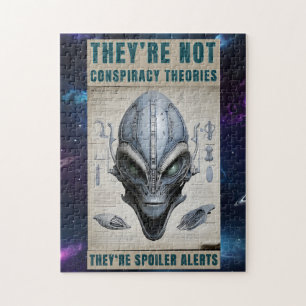 Alien UFO Conspiracy Theory New Jersey Drones Jigsaw Puzzle