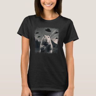 Alien UFO Funny Capybara animal Capybara Lover T-Shirt