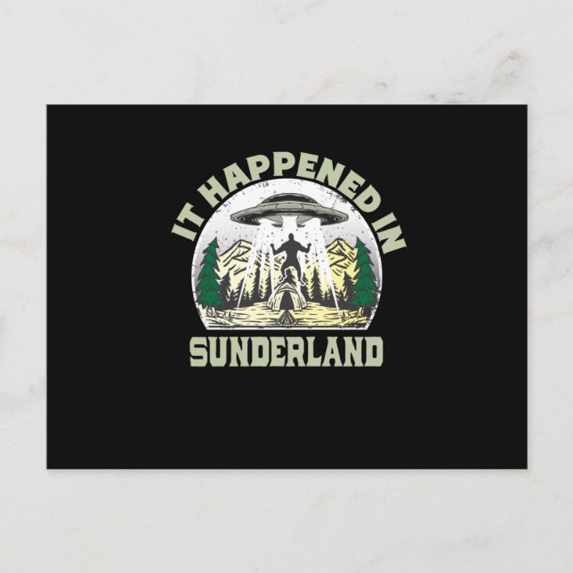 Alien UFO In sunderland City Postcard (Front)