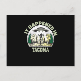 Alien UFO In tacoma City Postcard