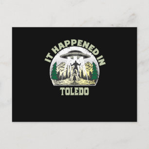 Alien UFO In toledo City Postcard