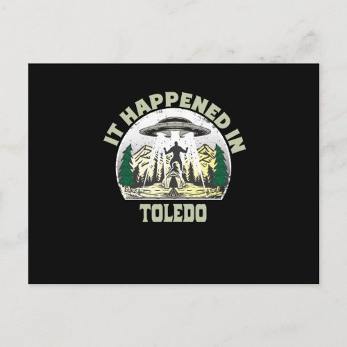 Alien UFO In toledo City Postcard