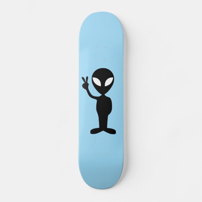 Alien UFO Martian Skateboards Pink (Front)