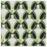 Alien UFO Metallic Pattern Fabric
