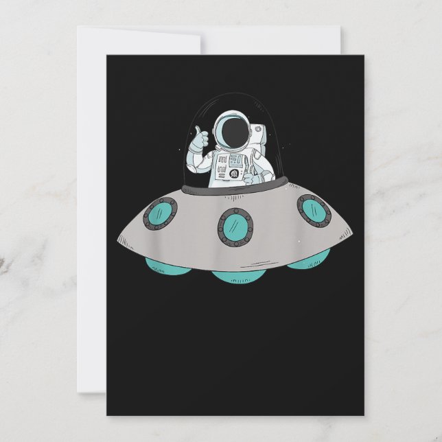 Alien UFO Outer Space Ship Extrateresstrial Believ Save The Date (Front)