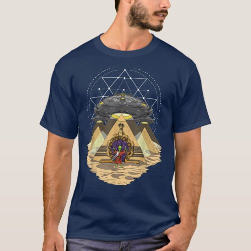 Alien UFO Pyramid Ancient T_Shirt