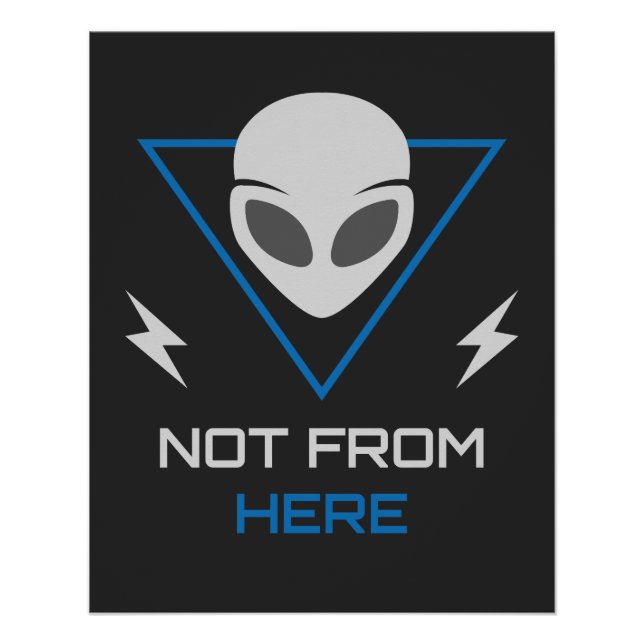 Alien UFO Sci Fi Outsider Poster (Front)