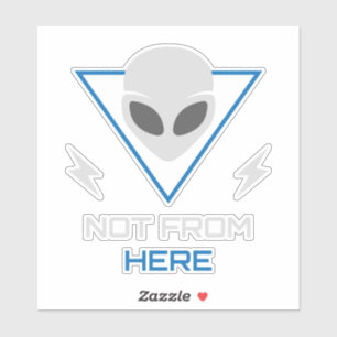 Alien UFO Sci Fi Outsider Sticker