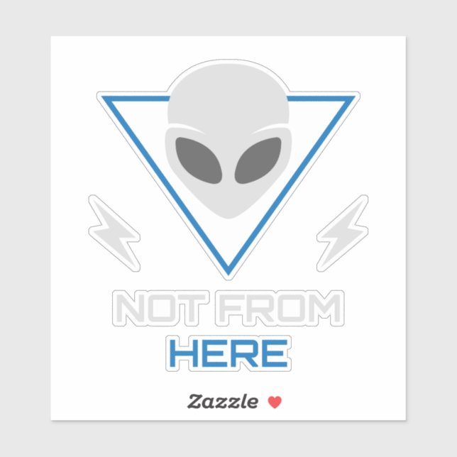 Alien UFO Sci Fi Outsider Sticker (Sheet)