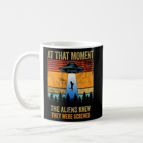 Alien UFO Spaceship beaming up Belgian Malinois    Coffee Mug