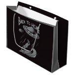 alien ufo surfing illustration with back to home   large gift bag