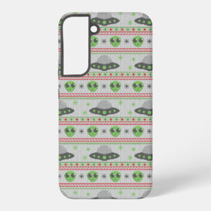 Alien Ugly Christmas Sweater Samsung Galaxy S22+ Case
