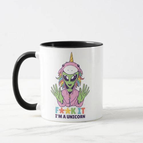 Alien unicorn mug