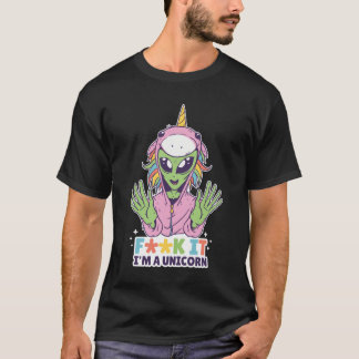 Alien unicorn t shirt design