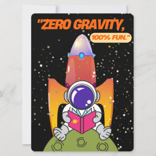 ALIEN ,UNIVERSE, ROCKETSHIP, PLANET AND ASTRONAUTS HOLIDAY CARD