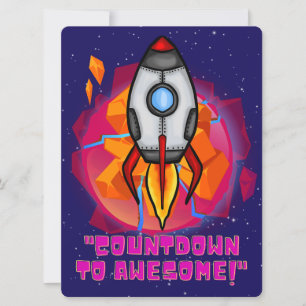 ALIEN ,UNIVERSE, ROCKETSHIP, PLANET AND ASTRONAUTS HOLIDAY CARD