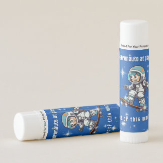alien , universe, ships and astronauts lip balm