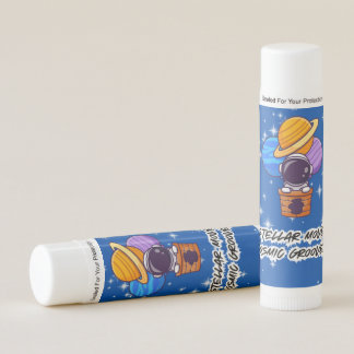 alien , universe, ships and astronauts lip balm