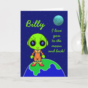 Alien Valentine's Card with name by Jo Images