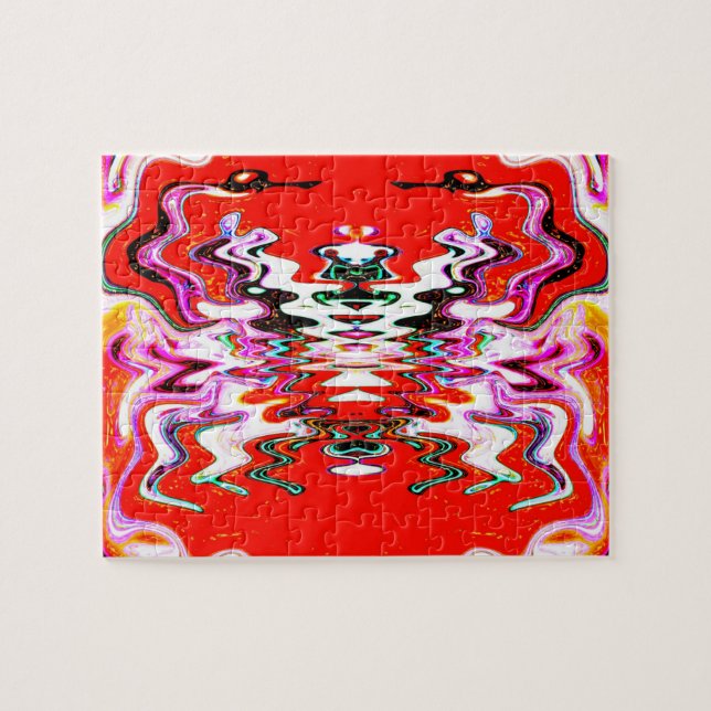 Alien volcano spirit art jigsaw puzzle (Horizontal)