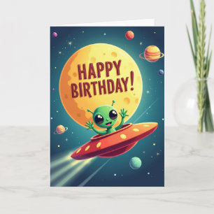 Alien Voyager Birthday Card