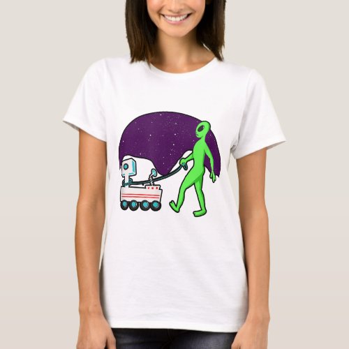 Alien Walking Mars Rover _ Funny Space Astronomy G T_Shirt